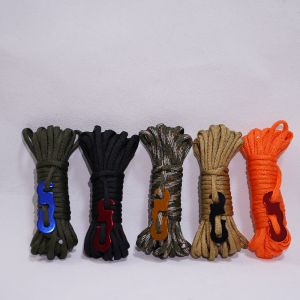 5M Outdoor Tent Rope Sunshade Rope Reinforced Windproof Rope with Buckle Safe Camping Accessory