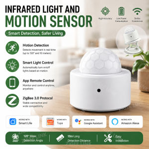 Zigbee3.0 Mini PIR Human Motion Sensor Wireless Infrared Body Detector Smart Life APP Security Alarm Reminder Alexa Google Home