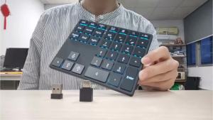 JOMAA | JOMAA RGB Backlit Wired&Wireless Number Keyboard2.4G&Bluetooth Rechargeable Number PadFor Laptop Macbook