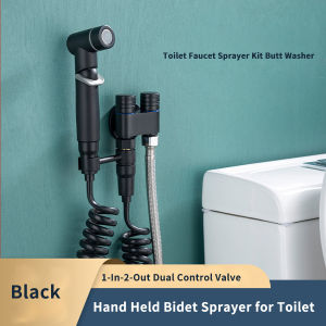 1-In-2-Out Dual Control Valve Hand Held Bidet Sprayer for ToiletMini Toilet Faucet Sprayer Kit Butt WasherHand Shower Bidet