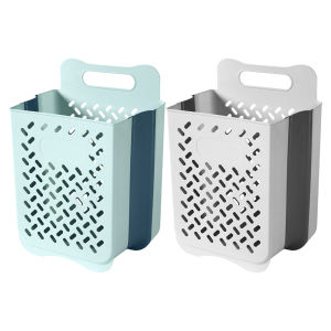 【New Arrival】 Collapsible Laundry Basket Space-Saving Plastic Laundry Hamper Wall Mounted for Bedroom and Bathroom for Dirty Clothes