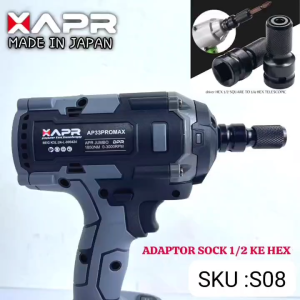 ADAPTOR IMPACT KE BOR MATA obeng angin sekrup hex konektor impact driver S08+