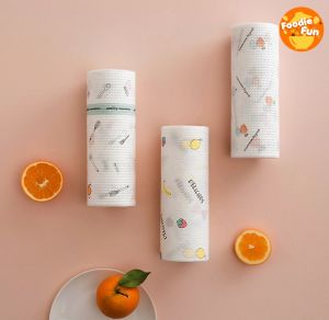 Disposable Kitchen Dish Cloth Roll Towel Cleaning Lazy Rags Reusable Washable Tisu Dapur Boleh Basuh Kain Lap