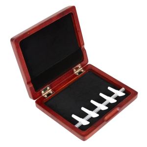 SLADE Wooden Bassoon Reed Case – 5-Reed Capacity Rosewood Construction with Sponge Lining & Fixing Tubes for Secure Storage