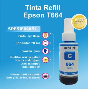 Tinta Refill Epson Tinta 664 T664 Refill Epson L120 L210 L310 L360