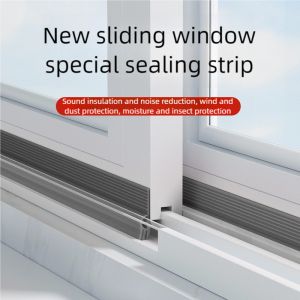 TPE Sliding Window Seal Strip Self 4m  Adhesive Triple Soundproof Weatherstrip Tape Windproof Anti-Cold Door Under Draft Stopper