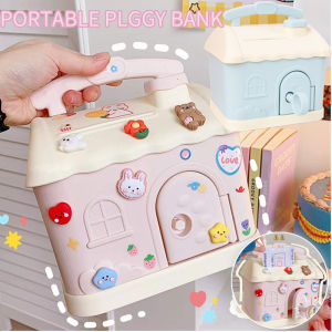 Saving Money Box Cute House Piggy Bank Girls Adults Paper Money Coin Storage Box Kawaii Birthday Gift