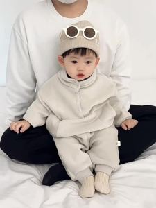 Warm Fleece Boys Outfit Set 2pc