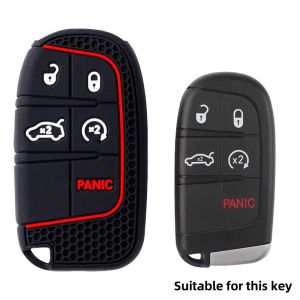 5 Buttons Car Smart Key Case Cover For Jeep Renegade Frand Cherokee Dodge Journey Charger Chrysler 200 300 300 Shell Fob