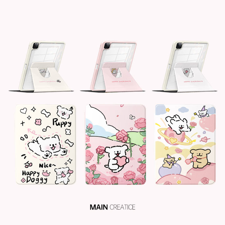 JIANBAIJIN%20%7C%20Rotating%20Protective%20Case%20Magnetic%20Acrylic%20Shell%20For%20Huawei%20Tablets%20With%20Pen%20Slot%20-%20Image%202