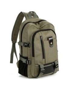 Large Capacity Canvas Backpack Travel Bag Mens Tool Double Shoulder Bag Wear Resistant Construction Site Simple Book Bag