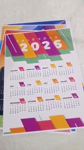 2026 Modern Abstract Wall Calendar - Dynamic Design (A3 size)