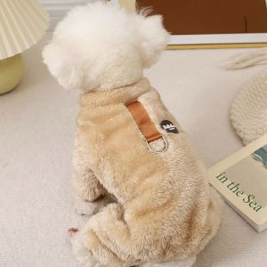Warm Four-Leg Pet Clothes for Dogs Teddy Bichon Pomeranian Cats Winter Anti-Loss Hair Pulling Clothes Casual Style Pet Apparel