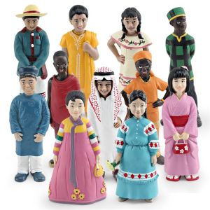 Doll Model Artificial National Figures around the World South Korea Arab Indian Child Girl Decoration Kids Toys