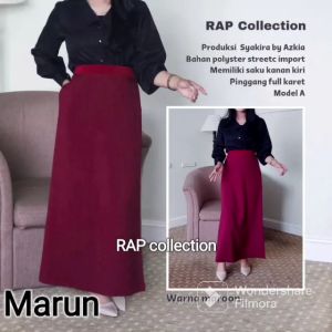 RAP collection - Rok Line A Marun Hitam Benhur-Rok Kerja Model A-Rok kerja Syakira-Rok Kerja Pinggang Karet
