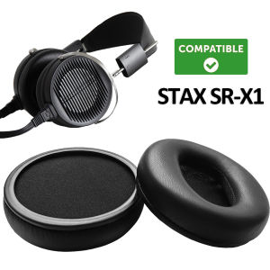 Replacement Earpads for STAX SR-X1 Headphones Ear Pads Cushions with Lambskin Polyester Slow Rebound Memory Foam Earphone Earcap Wrinkle free Earmuff