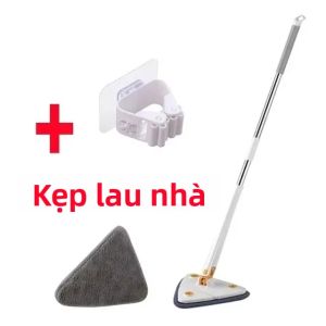 Chổi Lau Nhà Tam Giác Xoay 360 Độ Vắt Nước Bằng Nhôm Chất Liệu Sợi Microfiber Thân Thiện Với Môi Trường Dùng Lau Cửa Sổ & Sàn Nhà Phòng Tắm & Nhà Vệ Sinh