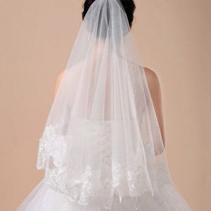 Lace Veil Rambut Wedding Bridal Veil Pesta Wedding Veil Kerudung Pengantin Cathedral 1.5/3/5 Meter Aksesoris Wedding Veil