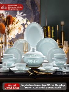 mornenjoy | Elegant Porcelain Dinnerware Set