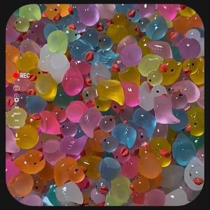 10Pcs Mixing Colors Resin Mini Duck Tiny Cute Luminous Duck Decoration Crafts Figurines Ornaments