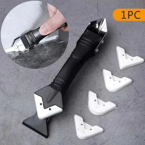 1/2 SET 5-in-1 Metal Head Caulking Tool Silicone Spatula Grout Removal Tool Sealant Filler Kit Grouting Remover Tool