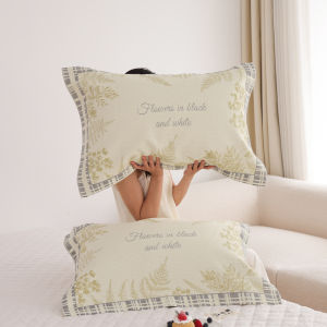 Pure Cotton Flannel Pillowcases Thickened Soft Breathable Anti-slip Home Use Four Seasons Cotton Pillow Covers for Single Bed