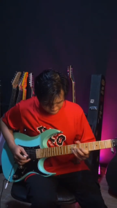 Kowe Gitar Listrik Art Series Original Paket Bundling Wireless Jeck