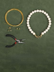 18K Gold Bead Stringing Line And Spring Buckle Head for Pearl Necklace DIY Handmade Bracelet Rope Fashion Jewelry Accessories