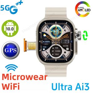 Đồng Hồ Thông Minh Microwear S10 Ultra AI3 4G 5G LTE Android NFC Camera Xoay La Bàn Nhận Diện Khuôn Mặt Gọi Điện Toàn Cầu Theo Dõi Sức Khỏe