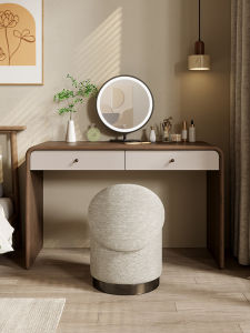 Italian Minimalist Makeup Desk Designer High-End Bedroom Dressing Table New 2025 Master Bedroom Makeup Table with Mirror And Drawer
