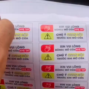 3 Bộ Tem Dán Đóng Mở Cửa Nhẹ Tay Chú Ý Quan Sát Trước Khi Mở Cửa Xe Ôtô