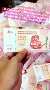 [GIÁ RẺ]  SỈ COMBO 100 Tờ Tiền Macao Hình Con Rắn kèm bao lì xì tết siêu đẹp hàng chuẩn có bảo an