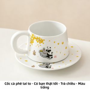 Tách Cà Phê Sáng Tạo Vintage kèm Đĩa Lót