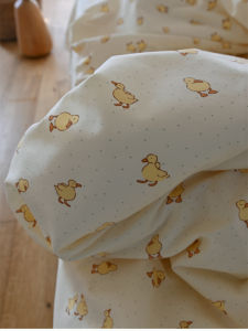 Cute Duck Pure Cotton Bed Sheet Duvet Cover 100 Cotton 1.5*2.0 Single 200*230 Kids Student Dormitory