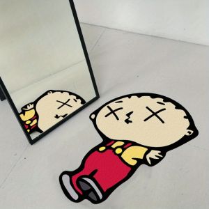 พรมลายการ์ตูน VIKAMA สุดฮา - เนื้อนุ่ม เหมาะสำหรับห้องนอนและห้องนั่งเล่น ตกแต่งบ้านให้ดูมีชีวิตชีวา