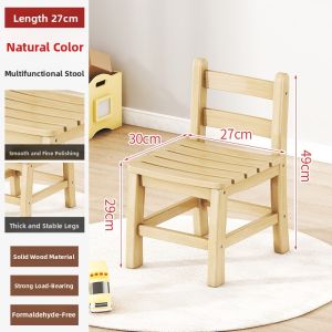 CHUJUN | Comfortable Backrest Wooden Stool