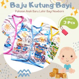 6Pcs Baju kutung Bayi Baru Lahir Atasan Boboko Karakter-Baju Bayi newborn 0-6 Bulan-Aurora Store
