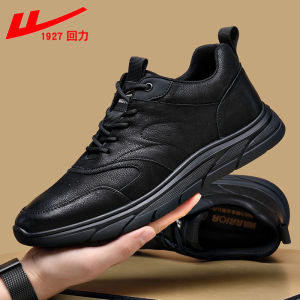 Mens Casual Leather Shoes Fleece Lined Anti-Slip Sports Shoes Comfortable Rubber Sole round Toe Low Heel Daily Wear Leather