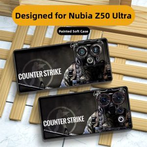 Imanson Anti-Terrorist Elite Nubia Z50 Ultra Phone Case Full Cover Silicone Protective Shell Cute Cartoon Style for Men