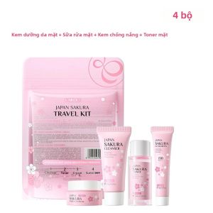 Bộ Chăm Sóc Da Vitamin C Dành Cho Nữ 3/4 Chiếc Sữa Rửa Mặt Kem Dưỡng Da Mặt Toner Kem Chống Nắng Dưỡng Ẩm Toàn Bộ Bộ Chăm Sóc Da Mặt