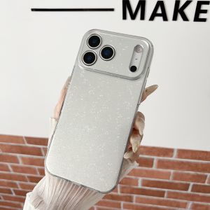 Orange Glitter Case for iPhone 17 Air 16 Pro Max 15 Plus 16E 14 13 12 11 Shiny Bling Sparkly Glossy Girl Phone Cover Accessories