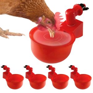 Chicken Waterer Cups 2/4/6pcs Automatic Chicken Watering Cups Poultry Water Feeder Kit Chicken Water Cups