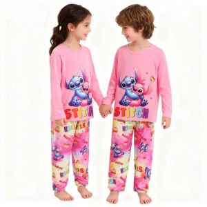 ชุดนอนเด็ก ลายการ์ตูนสติทช์ สำหรับเด็กชายและเด็กหญิง ชุดนอนเด็ก คุโรมิ ซินนามอนโรล ชุดนอนแขนยาว ชุดนอนเซ็ต ของขวัญคริสต์มาส