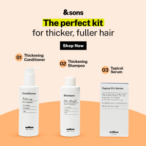 andSons Hair Loss Kit for Men | Hair Growth Shampoo + Thickening Conditioner + Minoxidil 5% Scalp Lotion (3pcs Set)