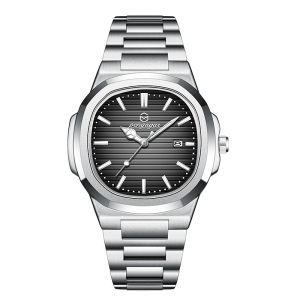 PAAZOMU Original Fashion Mens Watches Waterproof Luminous Date Week Men Watch Stainless Steel Business Luxury Quartz Man Watch