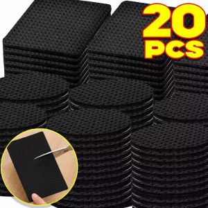 แผ่นรองขาเฟอร์นิเจอร์20ชิ้นแผ่นรองขาเก้าอี้แผ่นยางแบบมีกาวในตัวแผ่นป้องกันพื้นแผ่นรองกันกระแทกโต๊ะป้องกันเสื่อกันลื่น