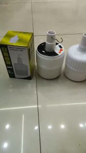 Đèn tích điện năng lượng mặt trời có điều khiển từ xa đèn led bulb siêu sáng công suất 60W - 5 chế độ sáng