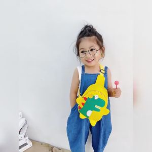 Childrens Bag Trendy Fashion Boys One Shoulder Cute Dinosaur Small Bag Crossbody Bag