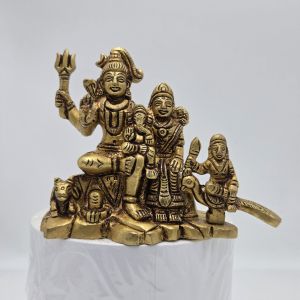 BRASS SHIVAN FAMILY / SIVAN FAMILY /Sitting Shiva Parvati / brass idol st827