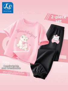 JS | Summer Cotton Short Sleeve Top Girls Outfit